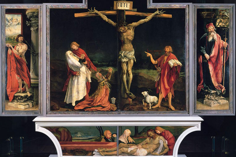 Распятие Христа. Изенгеймский алтарь. Маттиас Грюневальд, нач. XVI в.