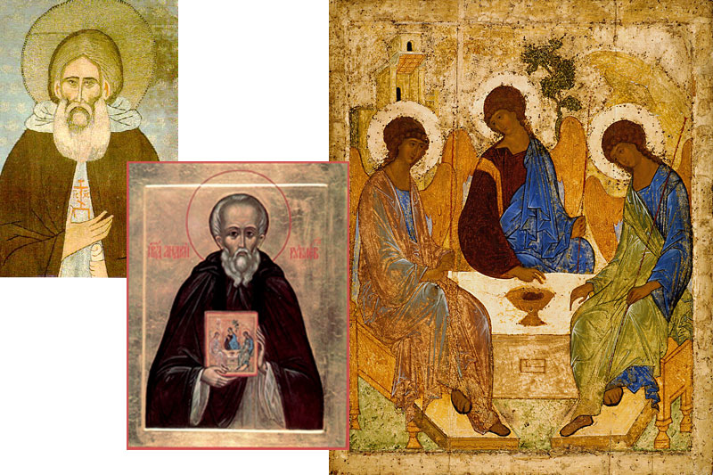 Преподобный Сергий Радонежский, преподобный Андрей Рублёв, рублёвская «Троица»