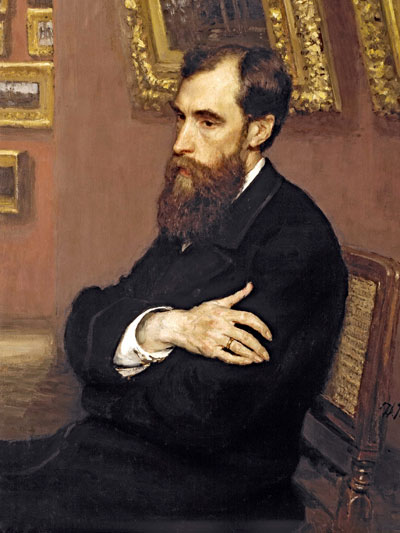 Павел Михайлович Третьяков. Фрагмент портрета кисти И.Е. Репина. 1883 г.