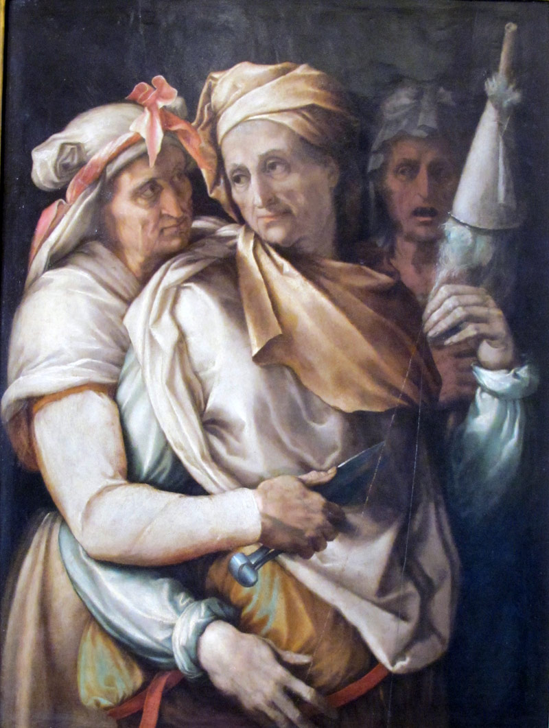 Франческо Сальвиати. Мойры (Три Судьбы). 1550 г. Дерево, масло.